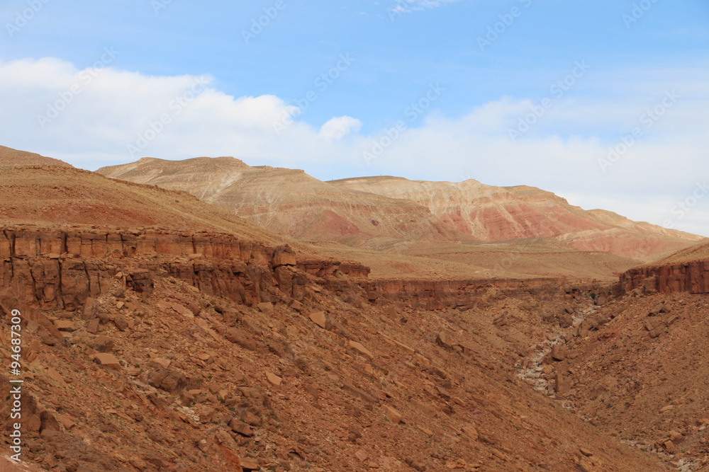 Vistas sobre el valle de Ounila. Marruecos