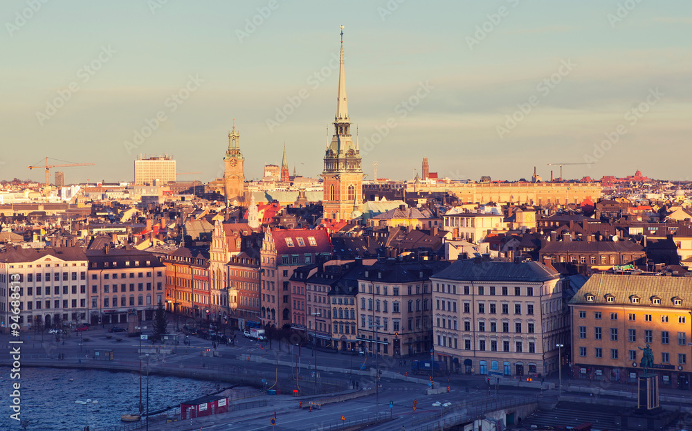 Naklejka premium The view of Gamla Stan, Stockholm.