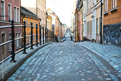 The street in Stockholm, Sweden.