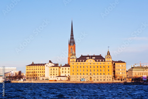 The view of Stockholm from water in the morning. © Oleg Podzorov