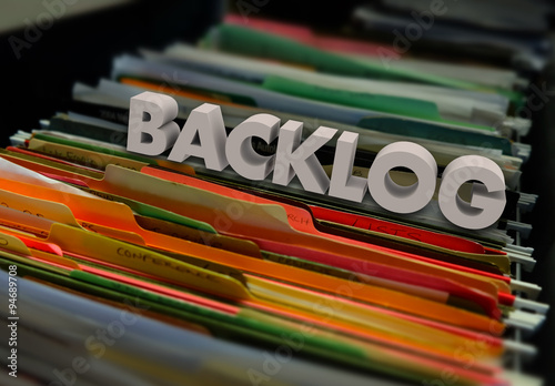 Backlog File Folders Wait Inefficient Bureaucracy photo