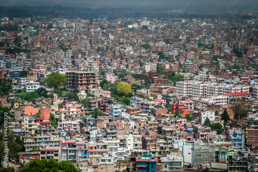 Aerial view of Kathmandu