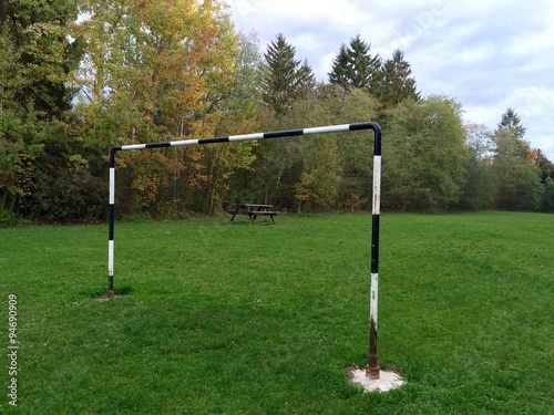 Fußballtor am Waldrand