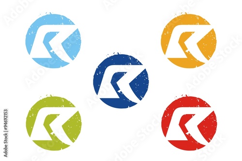 letter R extreme sport (variant color)