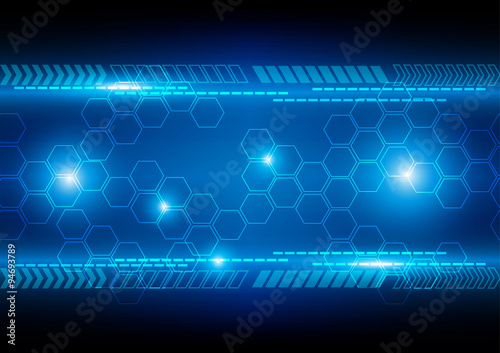 abstract blue background technology concept design. illustration