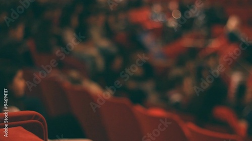Dark Blur Audience in the cinema Theater