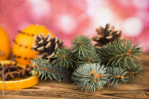 Christmas, oranges and cinnamon with anise,