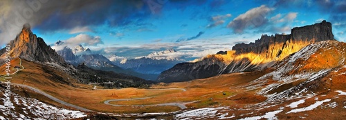 Dolomites - Panoramic View from passo Giau to Cortina d'Ampezzo