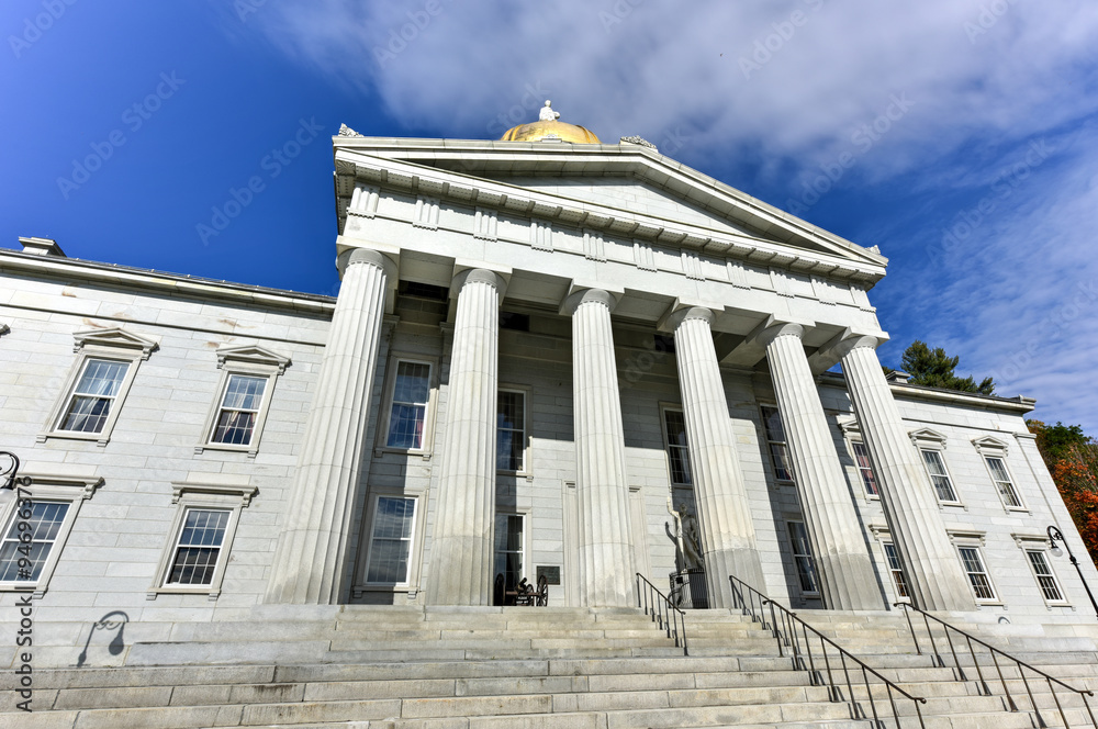 The State Capitol Building in Montpelier Vermont, USA