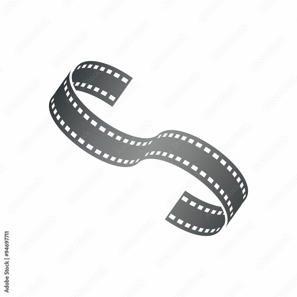 Initial S film strip logo icon abstract