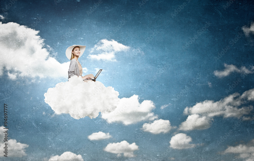 Naklejka premium Remote work. Concept image