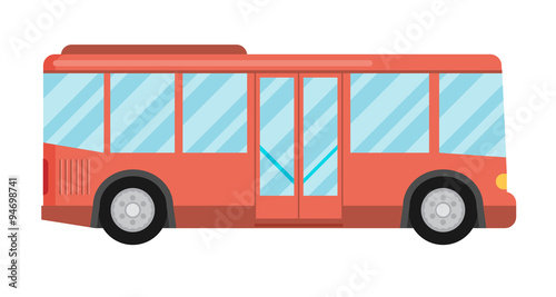 modern flat design public transport items bus stop structure 