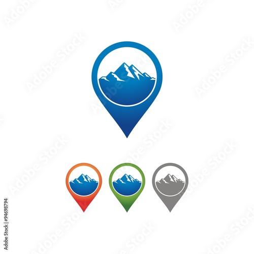 Navigation Mountain Location Logo Design. Travel Pin Point Logo Design Template Free Download Navigation Mountain Location Logo Design. Travel Pin Point Logo Design Template - GFXLoad