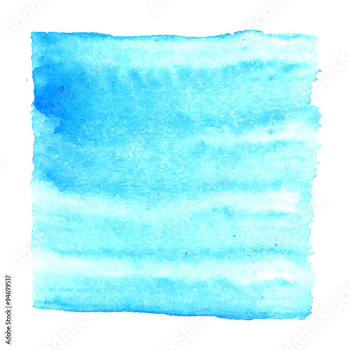 Blue watercolour abstract square painting