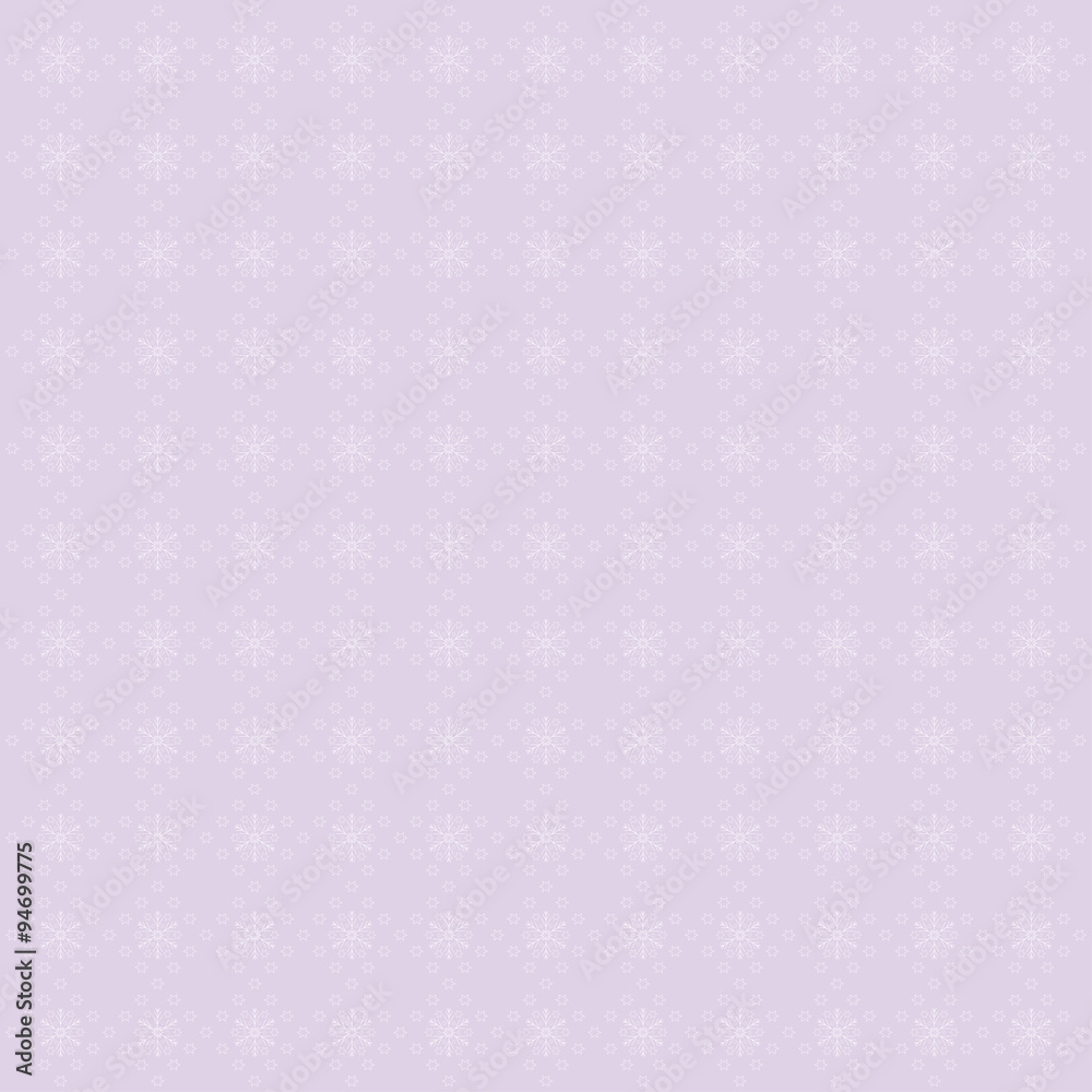 Lilac background with snowflakes