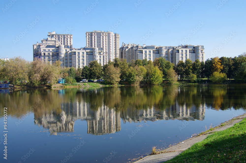 MOSCOW, RUSSIA - September 23, 2015: Housing estate in Izmaylovo