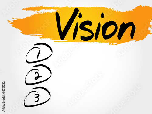 Vision blank list, business concept