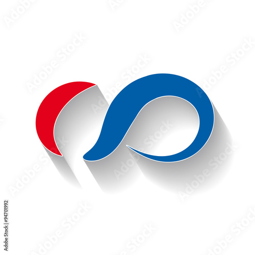 Vector sign infinity in flat design
