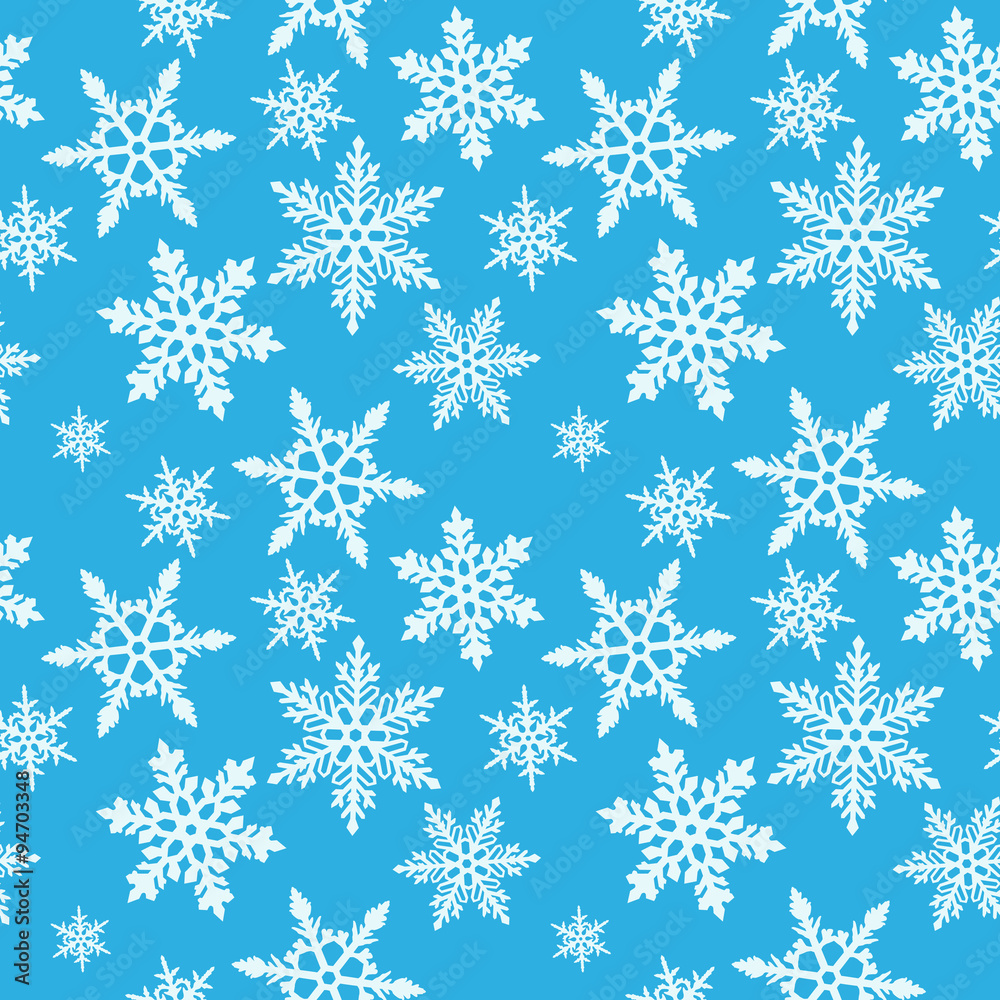 Christmas Snowflake Seamless Vector Pattern Christmas Snowflake Seamless Vector Pattern