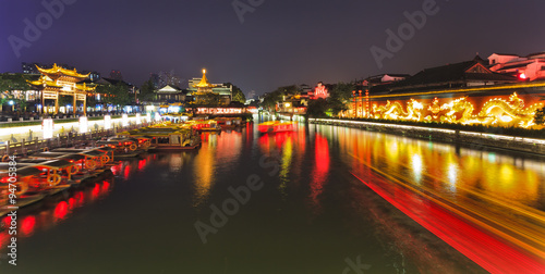 China Nanjing Temple Canal Wide Set © Taras Vyshnya