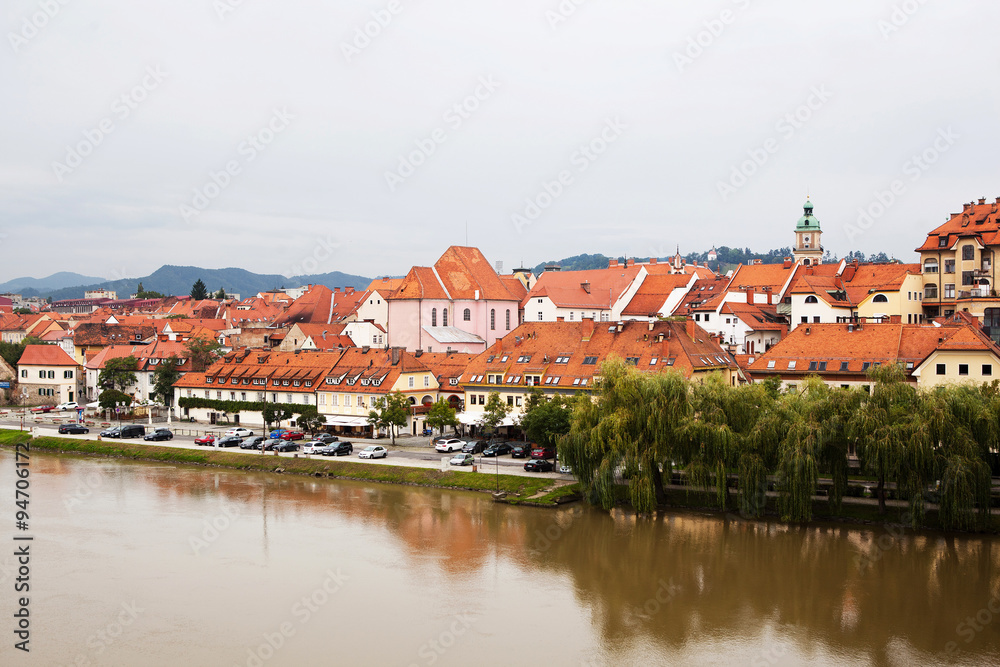 Maribor riverfront, Slovenia.