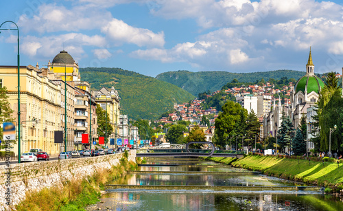 View of the historic centre of Sarajevo - Bosnia and Herzegovina photo