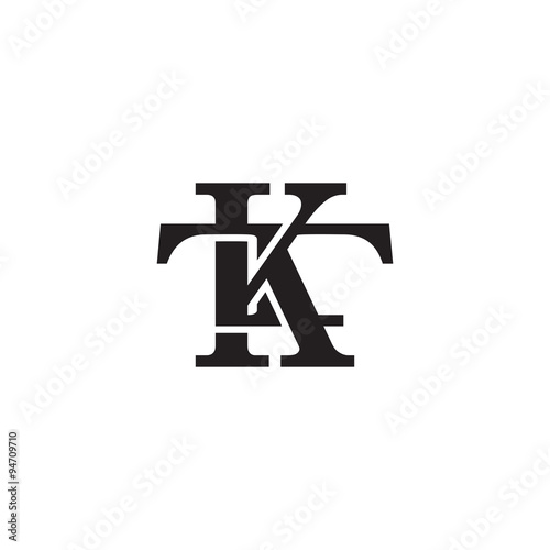Letter T and K monogram logo