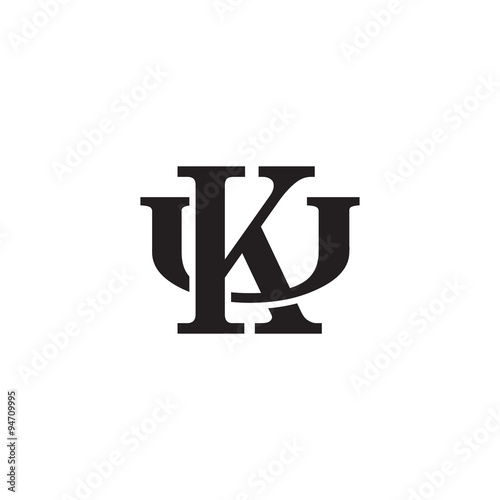 Letter U and K monogram logo