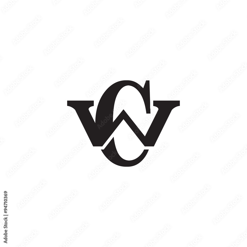 Letter W and C monogram logo Stock Vector | Adobe Stock