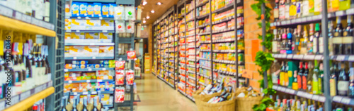 blurred image of supermarket