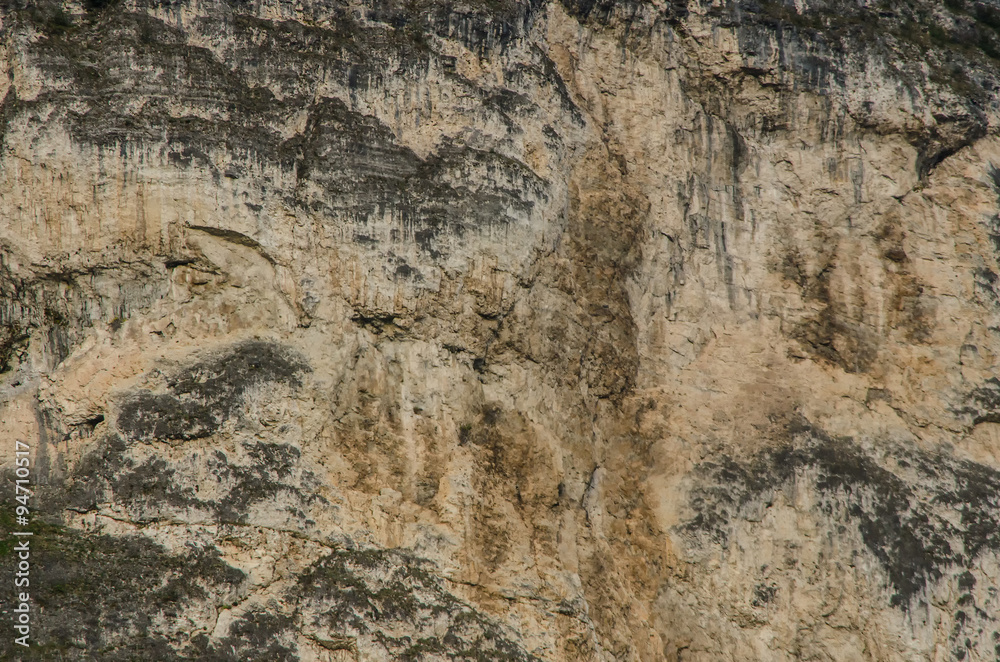 geological pattern and textures in the close-up view of the mounatin rocks
