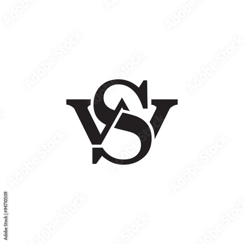 Letter W and S monogram logo