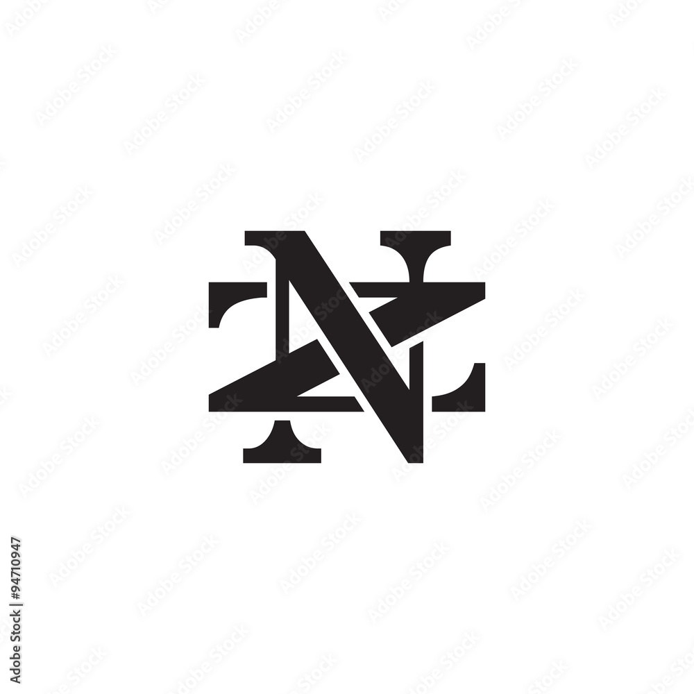 Letter Z and N monogram logo Letter Z and N monogram logo