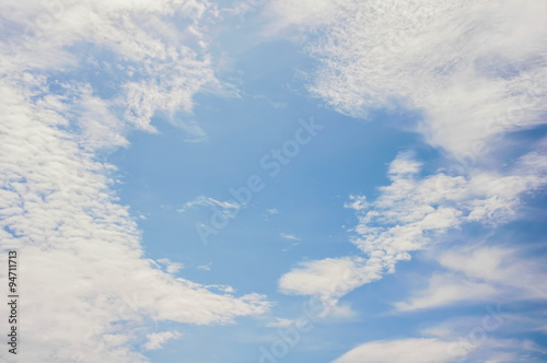 Soft cloudy on blue sky