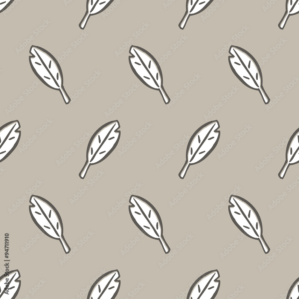 Cute leaves seamless pattern Cute leaves seamless pattern