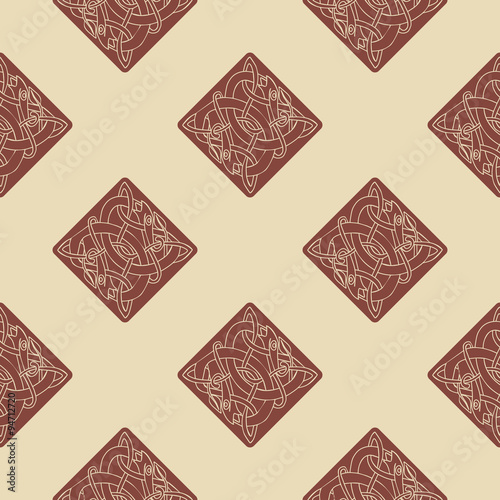 Seamless background with celtic art and ethnic ornaments for your design