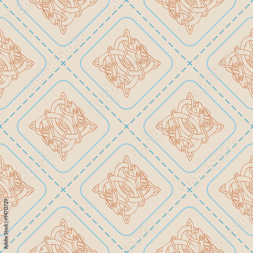 Seamless background with celtic art and ethnic ornaments for your design