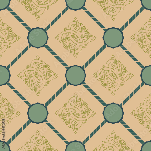 Seamless background with celtic art and ethnic ornaments for your design