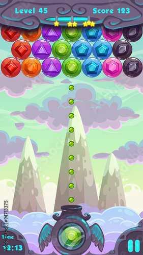 Bubbles shooter game screen