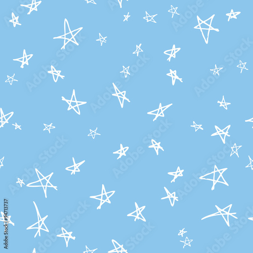 Seamless pattern design with sketchy stars
