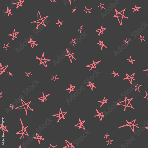 Seamless pattern design with sketchy stars