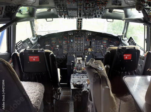 Fototapeta Naklejka Na Ścianę i Meble -  Jet airplane cockpit