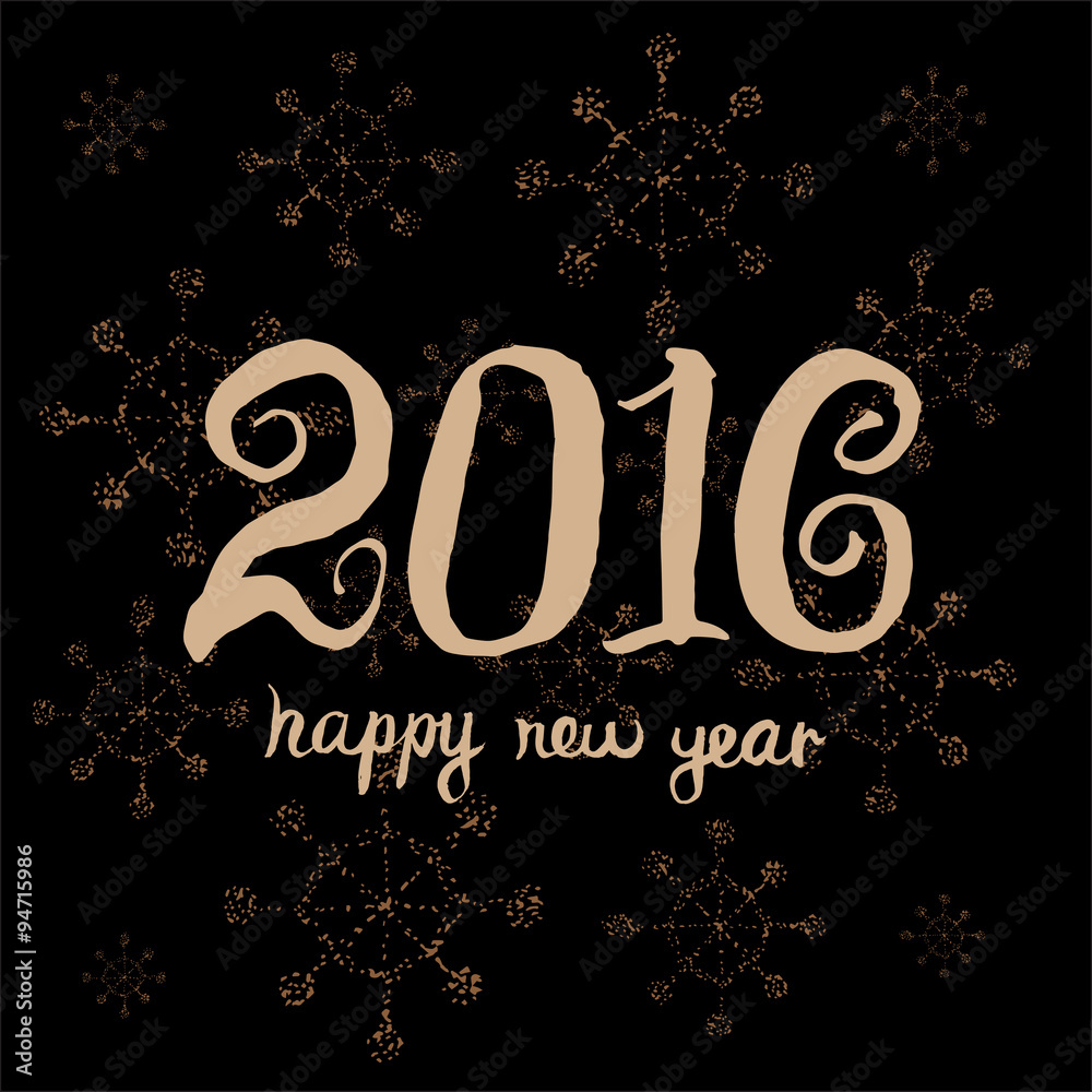 Happy new year 2016. Creative greeting card design template. Uni Happy new year 2016. Creative greeting card design template. Uni
