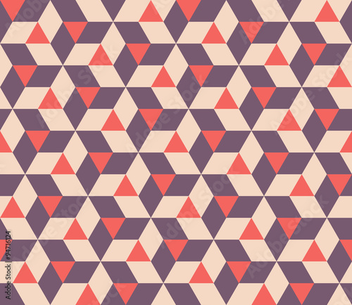 Vector Seamless Abstract Geometric Triangle Rhombus Tiling Shapes Pattern