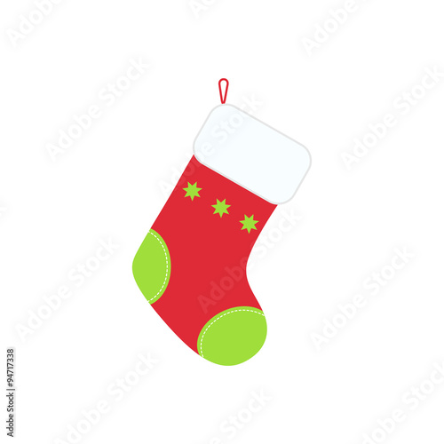 Traditional Christmas stocking for holiday gifts