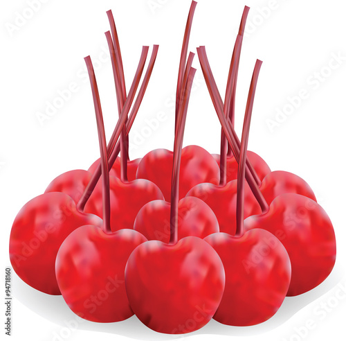 Background with Cherries for your design