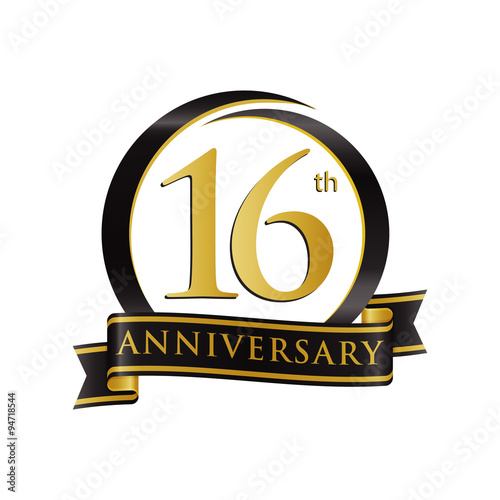 Anniversary Logo Black Gold 16