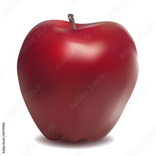 Sweet Tasty Apple on white background