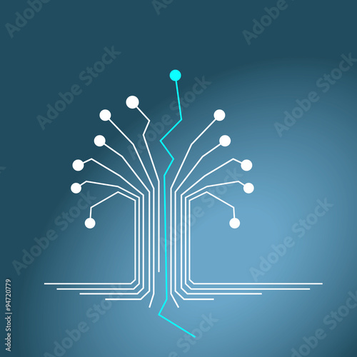 Organisationsbaum blau