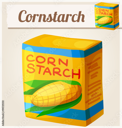Cornstarch. Detailed Vector Icon